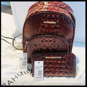 Brahmin Melbourne Collection Mini Dartmouth Backpack and Suri wallet